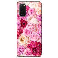 Lopard Samsung Galaxy S20 Uyumlu Kılıf Bahar (47) Crystal Flex Kılıf Güller