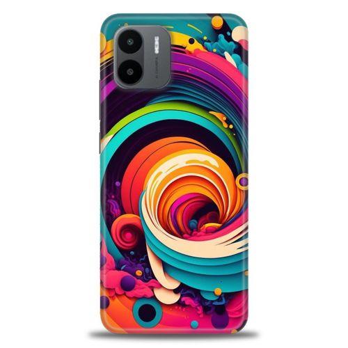 Xiaomi Redmi A1 Kılıf HD Baskılı Kılıf - Renk Hortumu + Tam Ekran Koruyucu
