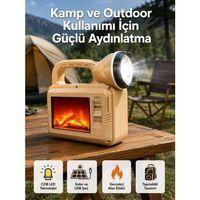 Alev Efektli Güneş Enerjili Lamba – Su Geçirmez