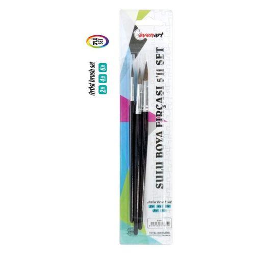 EVENART SULUBOYA FIRÇASI 3'lü  SET ( 2-4-6 )