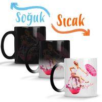 Ice Cream Umbrella Pinup Bow Sihirli Kupa Bardak Porselen