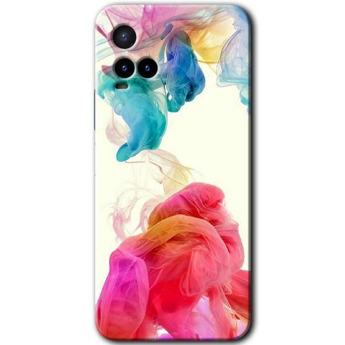 Vivo Y21s Kılıf HD Desen Baskılı Arka Kapak - Gökkuşağı Color