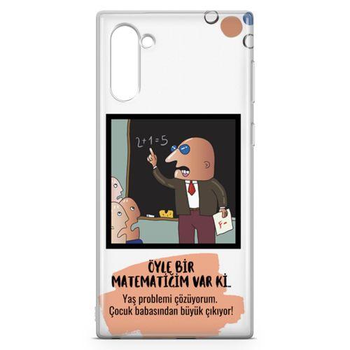 Samsung Galaxy Note 10 Kılıf Caps Matematik Arka Kapak Koruma Desenli Full Koruyucu