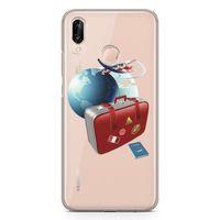 Huawei P20 Lite Kılıf Galaksi Rehberi Arka Kapak Koruma Desenli Full Koruyucu