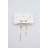 Çoklu Set Küpe - Altın