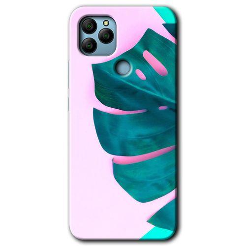 MRCİLETİSİM General Mobile GM 22 Plus Kılıf HD Desen Baskılı Arka Kapak + Temperli Cam - 3D Yaprak