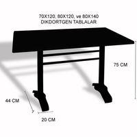 Dockers Çipa 3010 Döküm Ayak Masa 80x140 cm - (Werzalit, Wermodin ve Allzalit Tabla) - Maracaibo