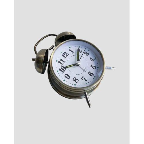 Nostaljik Bronz Metal Alarmlı Masa Saati Büyük Boy Dekoratif Ve Şık Tasarım