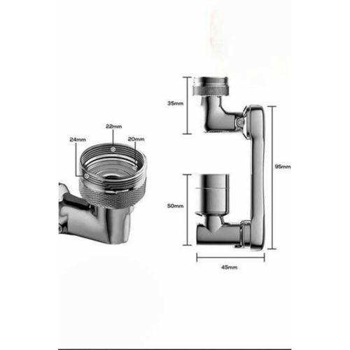 Dönen Musluk Başlığı 1080 Derece Ayarlanabilir Filtreli Sprey Uç