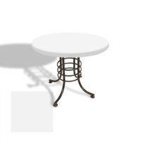 Dockers Buket Mega Laminat Yuvarlak Mutfak Masası Q110 - Beyaz