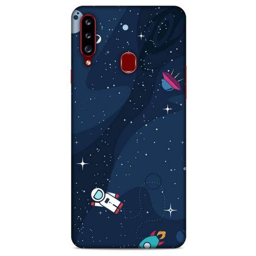 Samsung Galaxy A20s Uyumlu Kılıf Mavi Delisi (23) Ultra Koruma Kılıfı Nasa