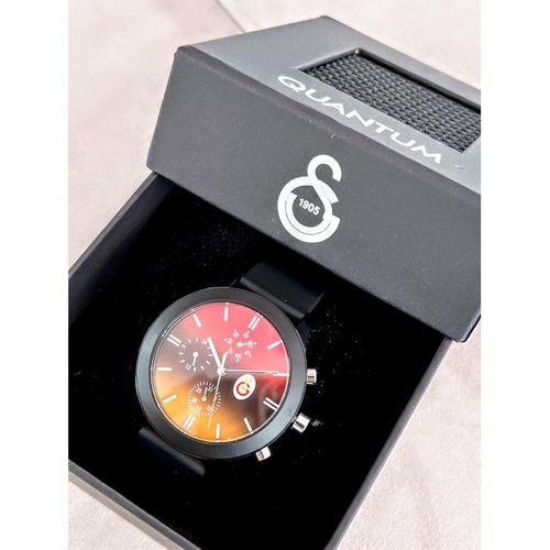 GS.1905.02 Quantum Orjinal Galatasaray Lisanslı 30 Mt Su Geçirmez Silikon Kordon Taraftar Kol Saat