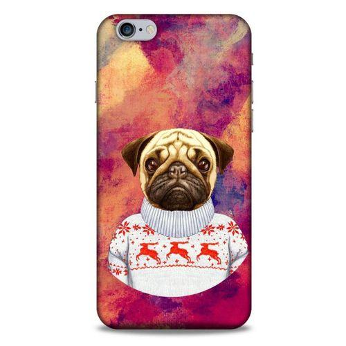 Apple Iphone 6S Plus Kılıf Köpek Kıyafetleri (6) Silikon Kılıf Pug Kazak