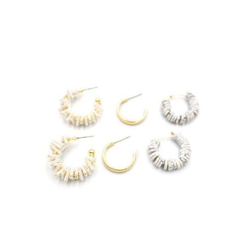 Kristal Boncuklu Küpe - Beyaz