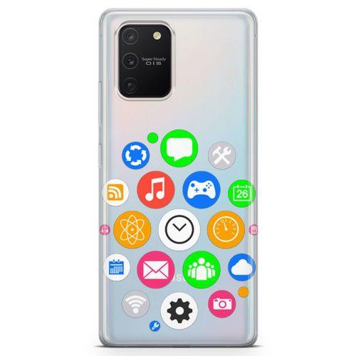 Samsung Galaxy A91 Kılıf Akıllı Saat Arka Kapak Koruma Desenli Full Koruyucu