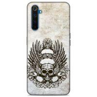 Lopard Oppo Realme 6 Uyumlu Kılıf Tattoo's (6) Silikon Kılıf Siyah Gri