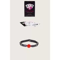 Sexy Görselli Oyun Kartı Kama Sutra Siyah Kırmızı Ağız Topu Set