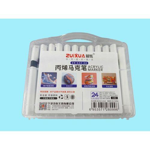 ZUIXUA ÇİFT UÇLU 24 RENK YIKANABİLİR AKRİLİK MARKÖR