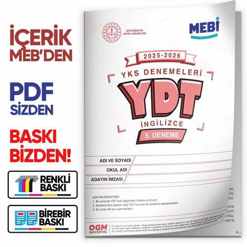 2026 ÖSYM YKS-YDT MEBİ OGM  Türkiye Geneli 5  Deneme  Büyük Boy Renkli BASKI ÜCRETİ