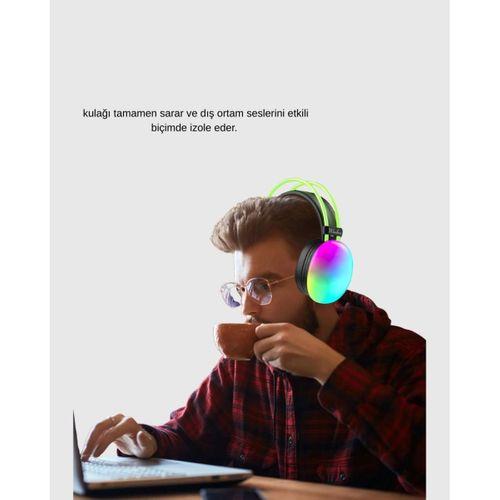 Ergonomik Rgb Bluetooth Kulaklık 3d Ses Yeni Nesil