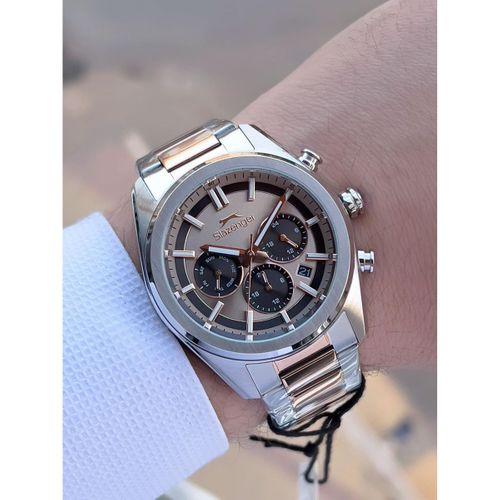 Slazenger İtalyan Tasarım Bileklik Hediyeli 2 Yıl Garantili 10 Atm Çelik Erkek Kol Saat ESL.Y2554.3