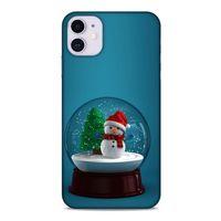 Apple Iphone 11 Kılıf Snowix (12) Koruyucu Silikon Yeşil Beyaz