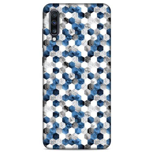 Mermer Desenli (19) Tema Kılıfları Açık Mavi Samsung Galaxy A70s Kılıf