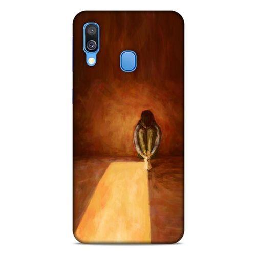 Samsung Galaxy A40 Kılıf Depresyon (47) Crystal Flex Kılıf Siyah Kırmızı