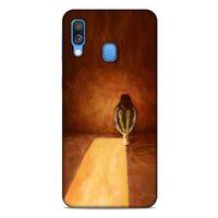 Samsung Galaxy A40 Kılıf Depresyon (47) Crystal Flex Kılıf Siyah Kırmızı
