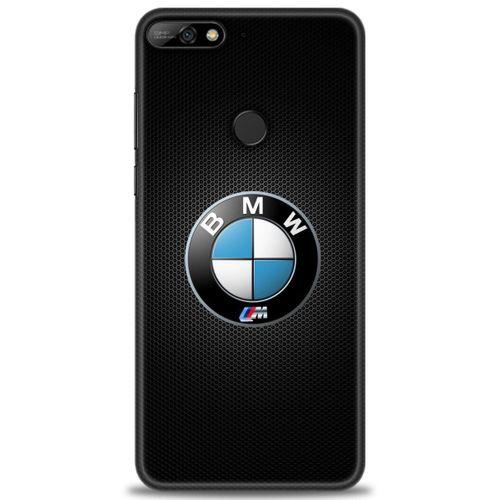 Huawei Y7 2018 Kılıf HD Baskılı Kılıf - Bmw + Tam Ekran Koruyucu