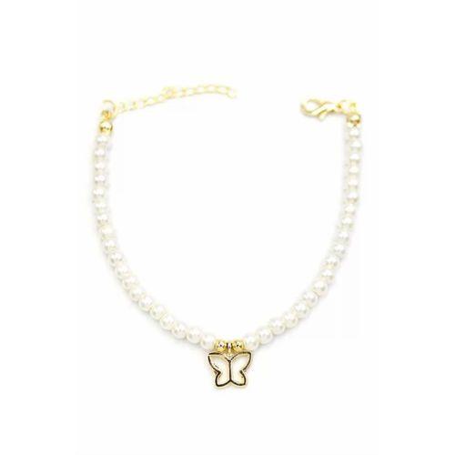 Kelebek İnci Bileklik - Altın