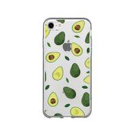 iPhone 8 Avokado Desenli Premium Şeffaf Silikon Kılıf
