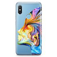Xiaomi Redmi Note 6 Pro Kılıf Yüz Renk Arka Kapak Koruma Desenli Full Koruyucu