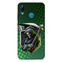 Huawei P20 Lite Uyumlu Kılıf Motorsiklet (29) Arka Koruma Kılıfı Kurukafa