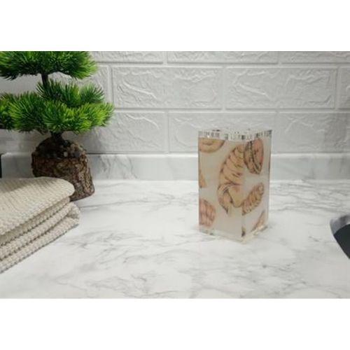 2 Adet Diş Fırçalık İstiridye Akrilik  6X6X12Cm Banyo Seti