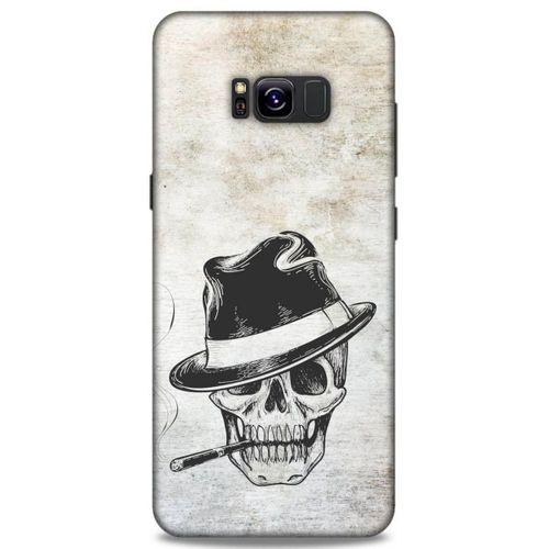 Lopard Samsung Galaxy S8 Plus Uyumlu Kılıf Tattoo's (24) Darbe Emici Kılıf Şapkalı İskelet