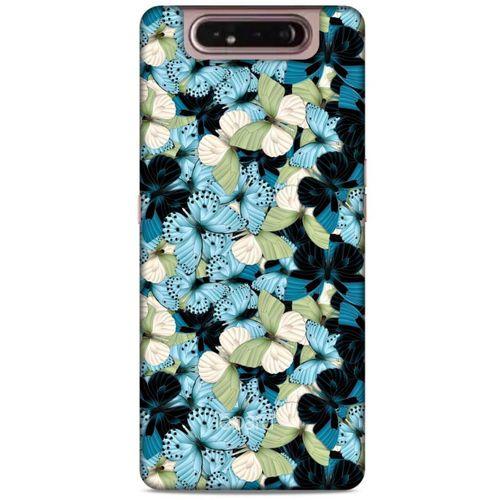 Samsung Galaxy A80 Kılıf Kelebek Etkisi (26) Tpu Silikon Kılıf Sarı Kırmızı