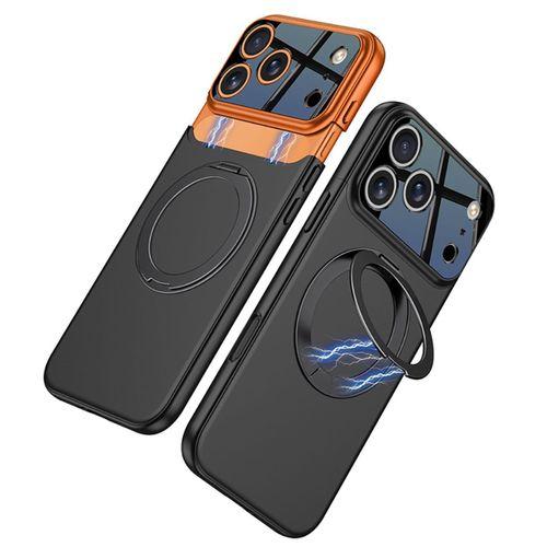 Apple iPhone 17 Pro Kılıf M-safe Şarj Özellikli 360 Derece Standlı Çift Parçalı Zore Torino Kapak