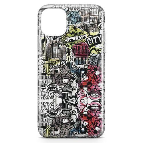 Apple iPhone 11 Kılıf Çılgın Şehir Arka Kapak Koruma Desenli Full Koruyucu