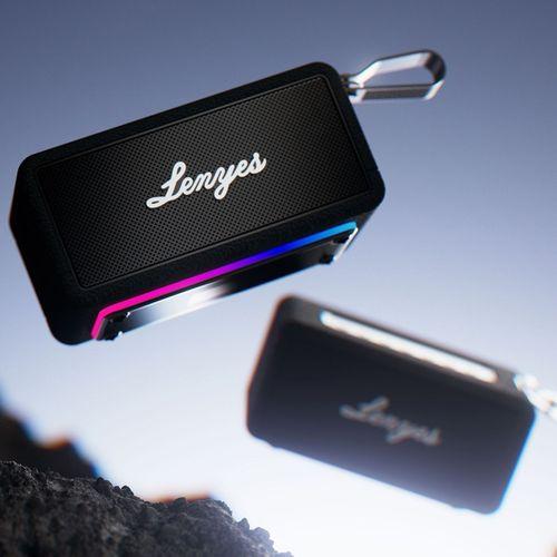 Lenyes S875 Elegance Serisi RGB Işıklı Taşınabilir Su Geçirmez TWS Bluetooth Hoparlör v5.3 40W