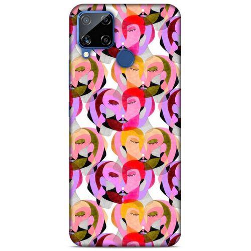 Lopard Oppo Realme C15 Uyumlu Kılıf Sürreal Yüzler ♀ (2) Kabı Desenli