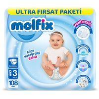 Molfix Molfix Bebek Bezi Ultra Fırsat Paketi 3 Beden 4-9 Kg 108 Adet