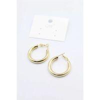 Metal Halka Küpe 2,5cm - Altın