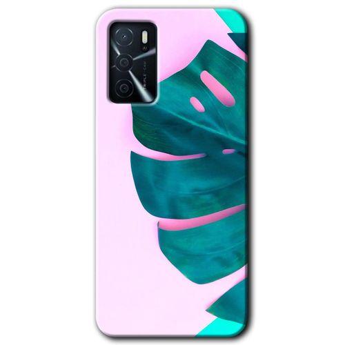 Oppo A16 Kılıf Baskılı Kapak - 3D Yaprak +Tam Kaplayan Mat Seramik
