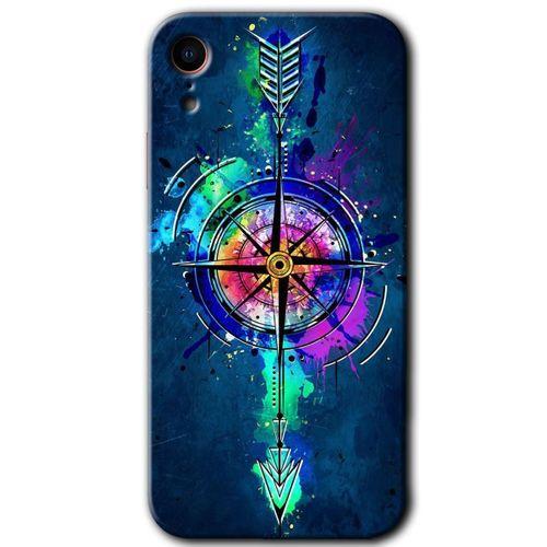 MRCİLETİSİM iPhone XR Kılıf HD Desen Baskılı Arka Kapak + Mat Kobra Cam - Gizemli Pusula