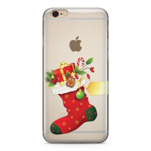 Apple iPhone 6 6s Kılıf Kırmızı Çorap Arka Kapak Koruma Desenli Full Koruyucu