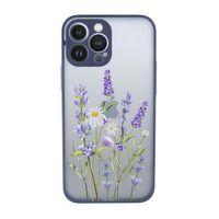 iPhone 13 Pro Max Uyumlu Lavender Desenli Kamera Korumalı Buzlu Şeffaf Lüx Telefon Kılıfı