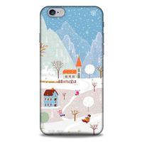 Apple Iphone 6 Plus Kılıf Snowix (40) Fit Silikon Kılıf Beyaz Mavi