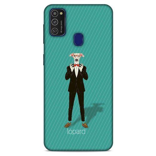 Samsung Galaxy M21 Kılıf FunnyMaX (12) Koruyucu Silikon Turkuaz Köpek