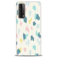 Huawei P Smart 2021 Kılıf HD Baskılı Kılıf - Blue + Tam Ekran Koruyucu